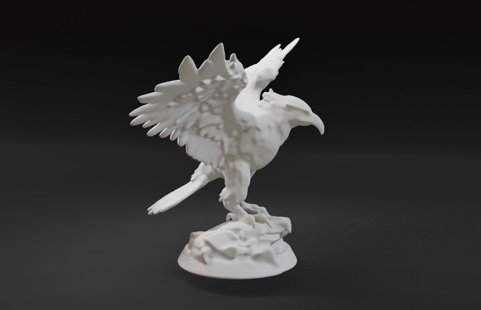 Majestic Eagle Miniature Printable Model 3D print model_1