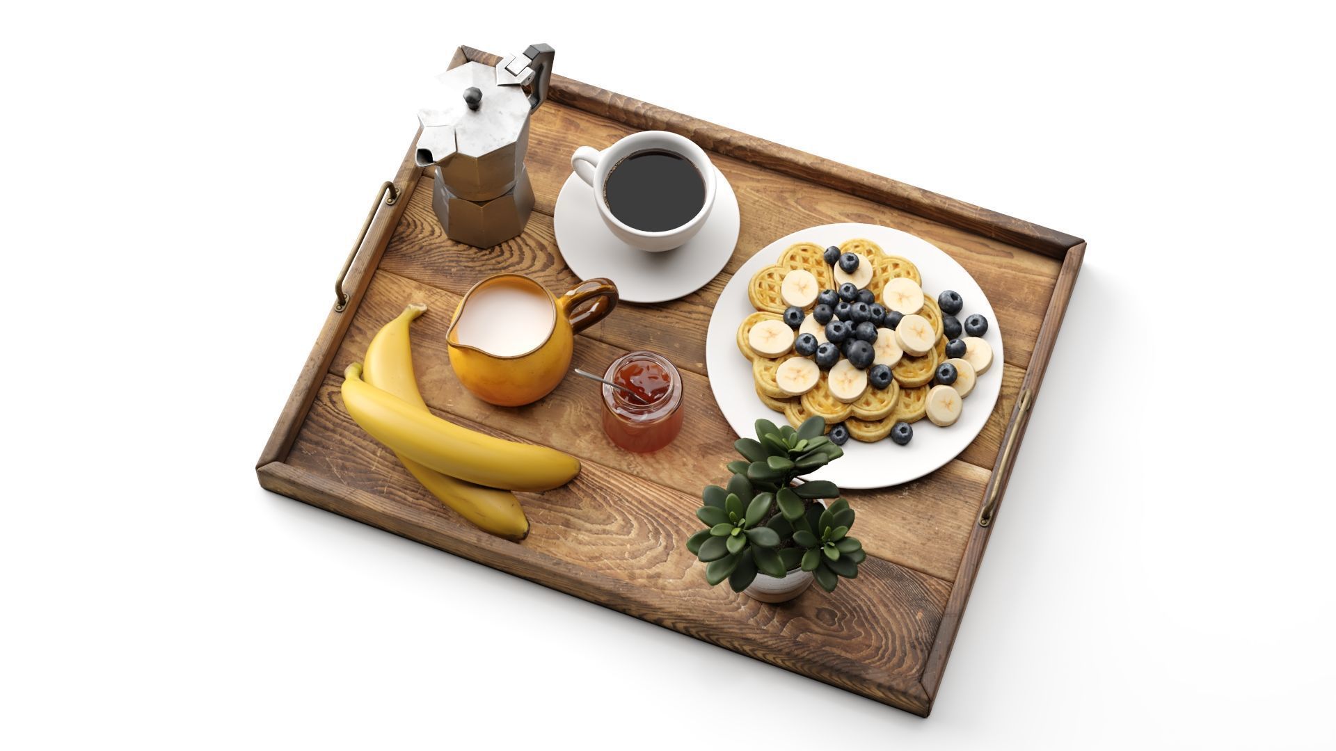 Brekafast Set 3D model_9