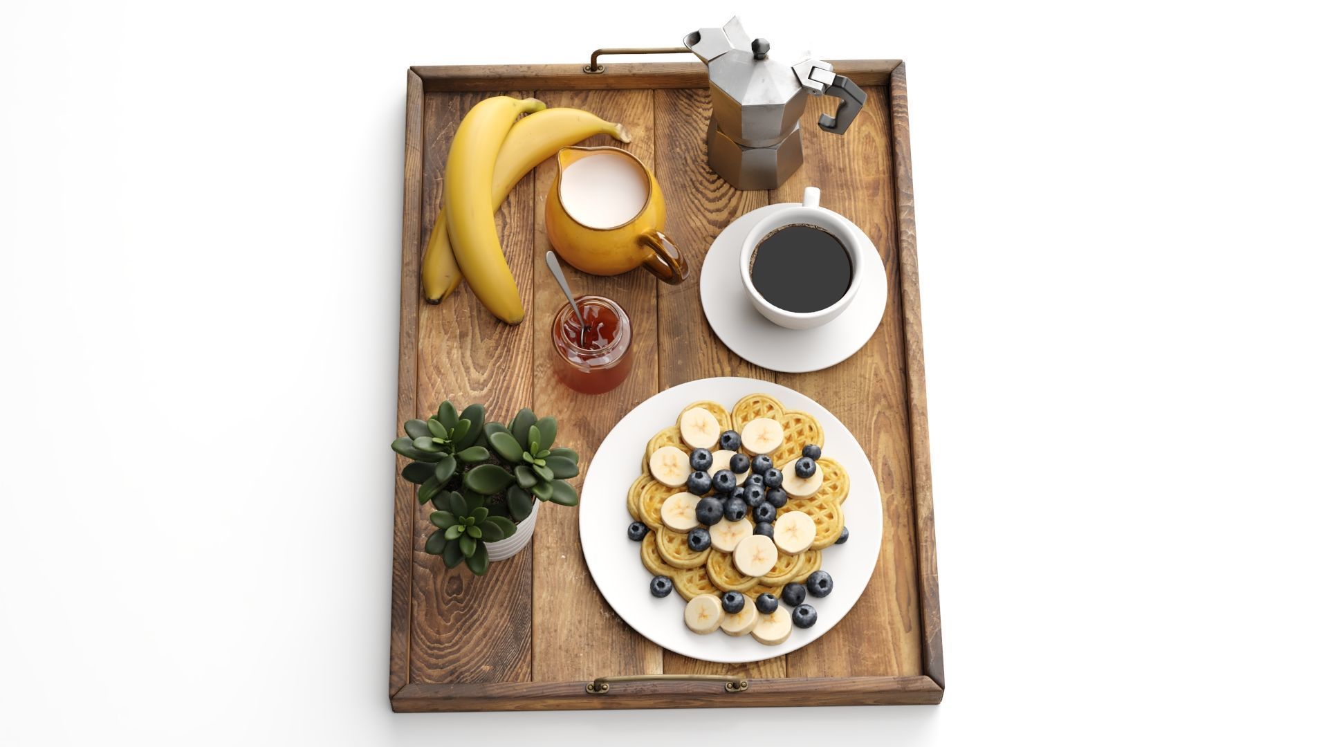 Brekafast Set 3D model_13