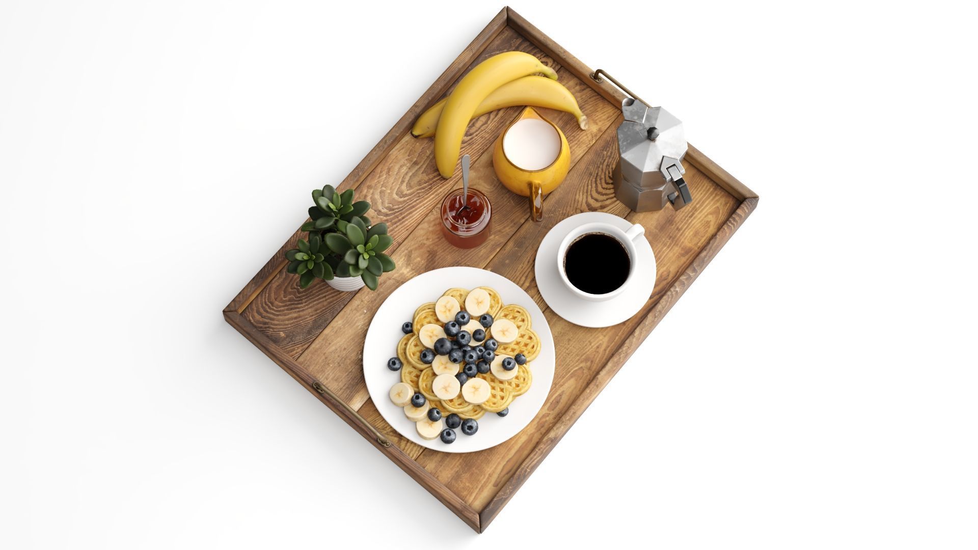 Brekafast Set 3D model_2