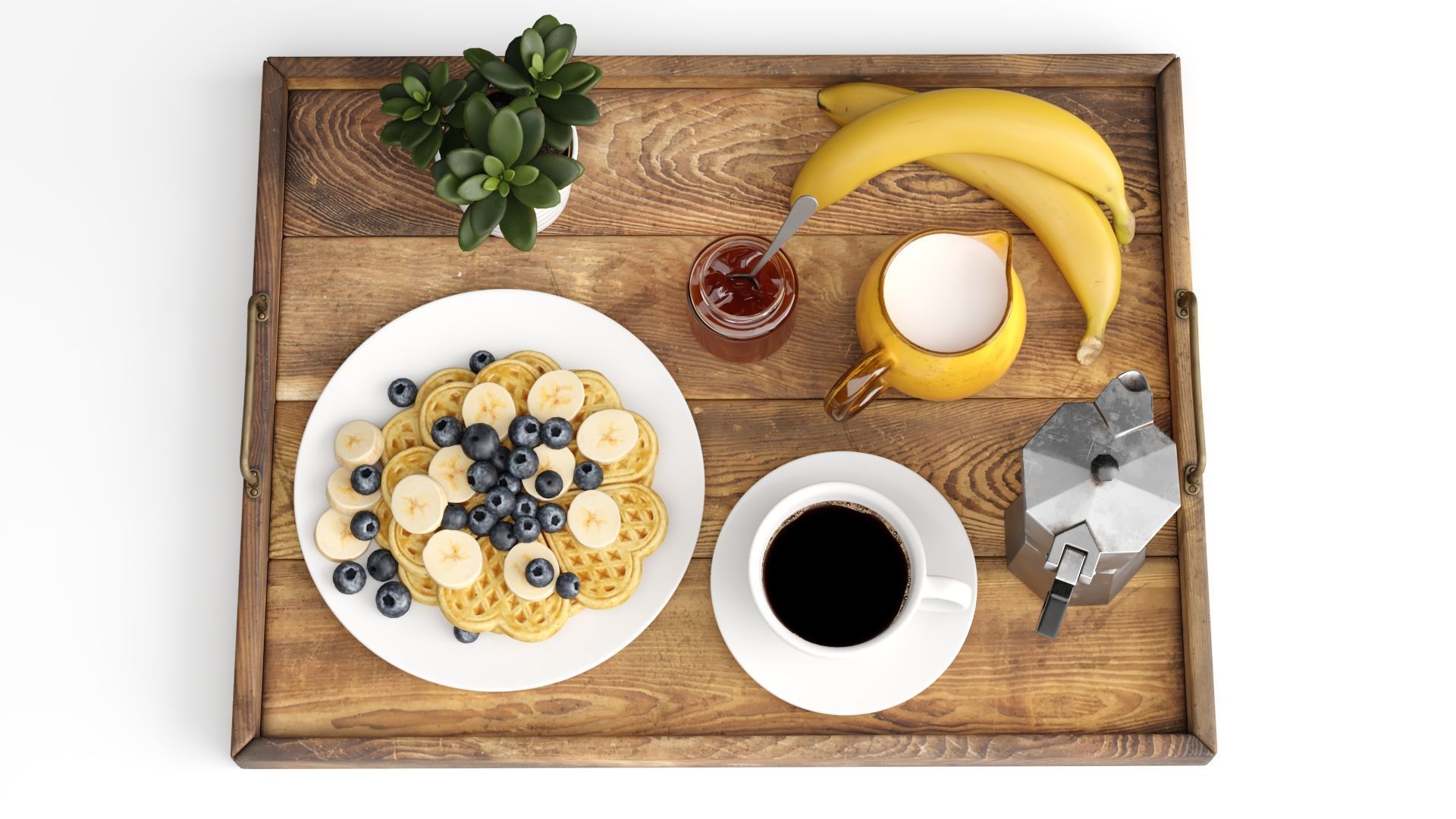 Brekafast Set 3D model_4