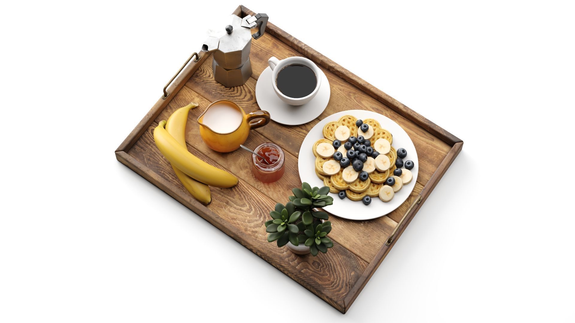 Brekafast Set 3D model_10