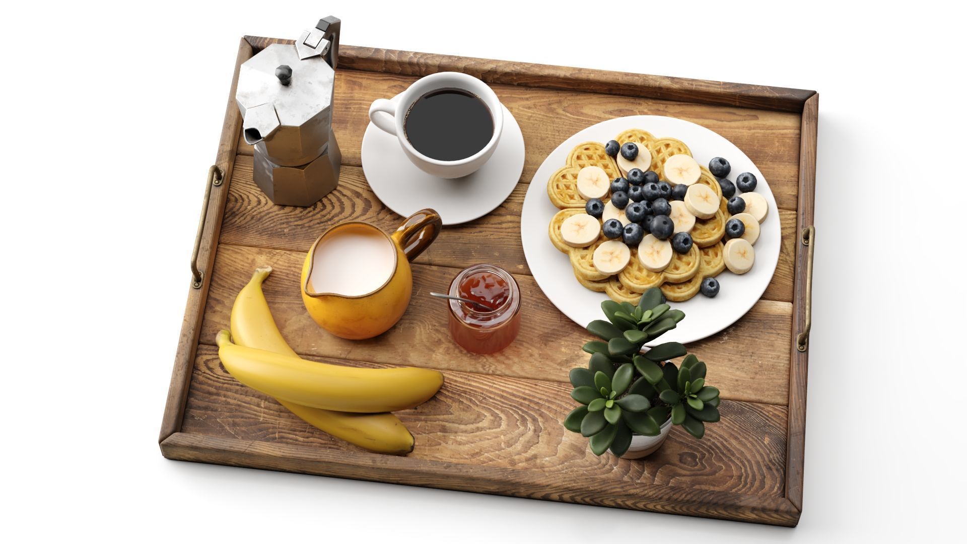 Brekafast Set 3D model_8