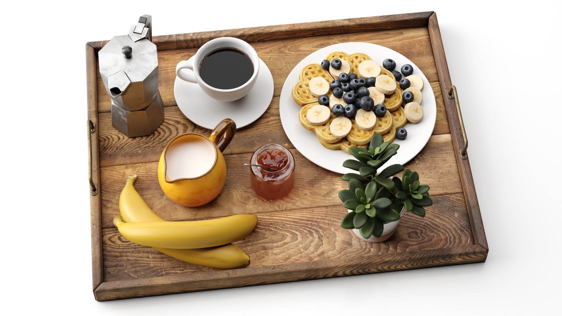 Brekafast Set 3D model_6