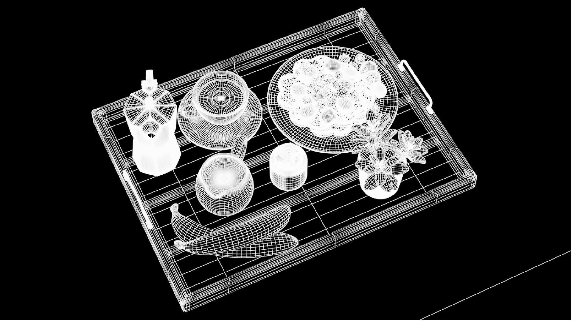 Brekafast Set 3D model_14