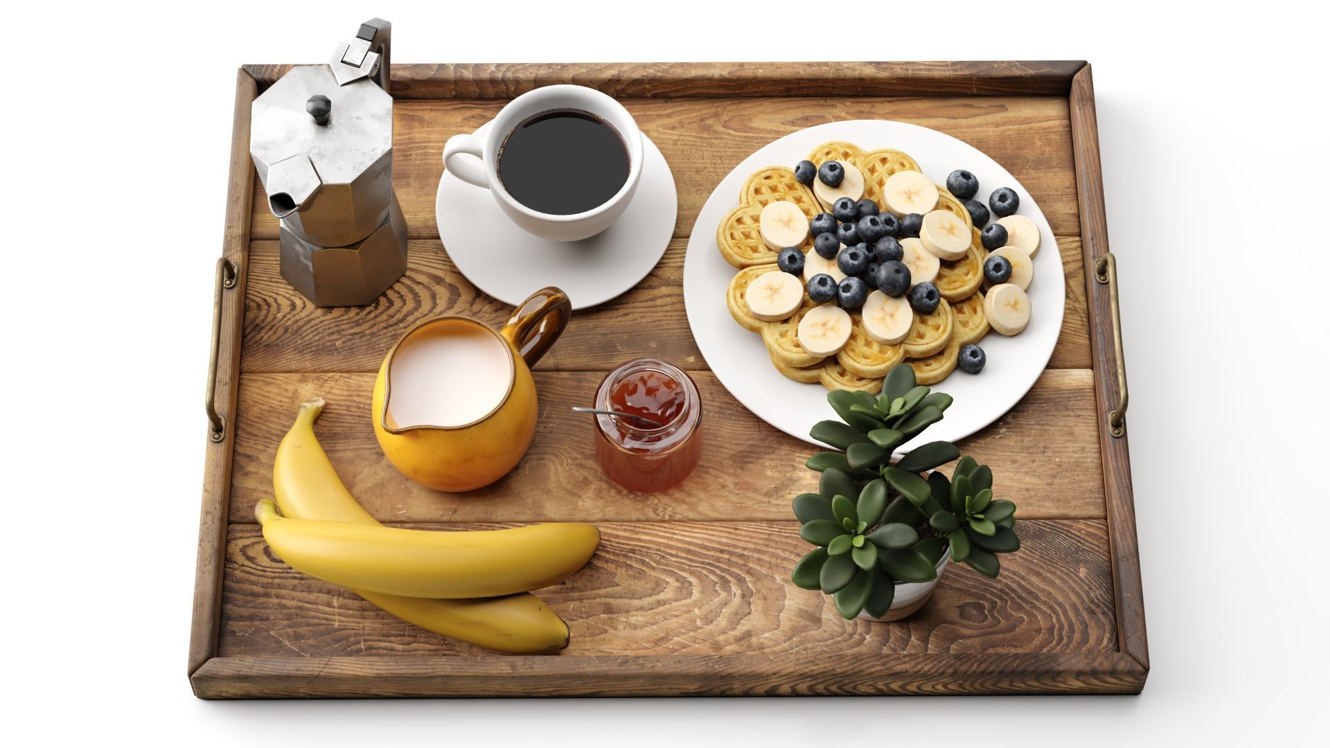 Brekafast Set 3D model_7