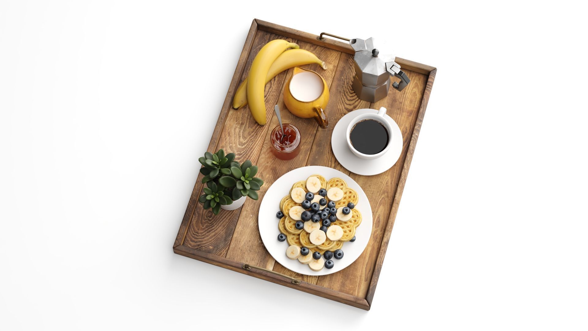 Brekafast Set 3D model_1