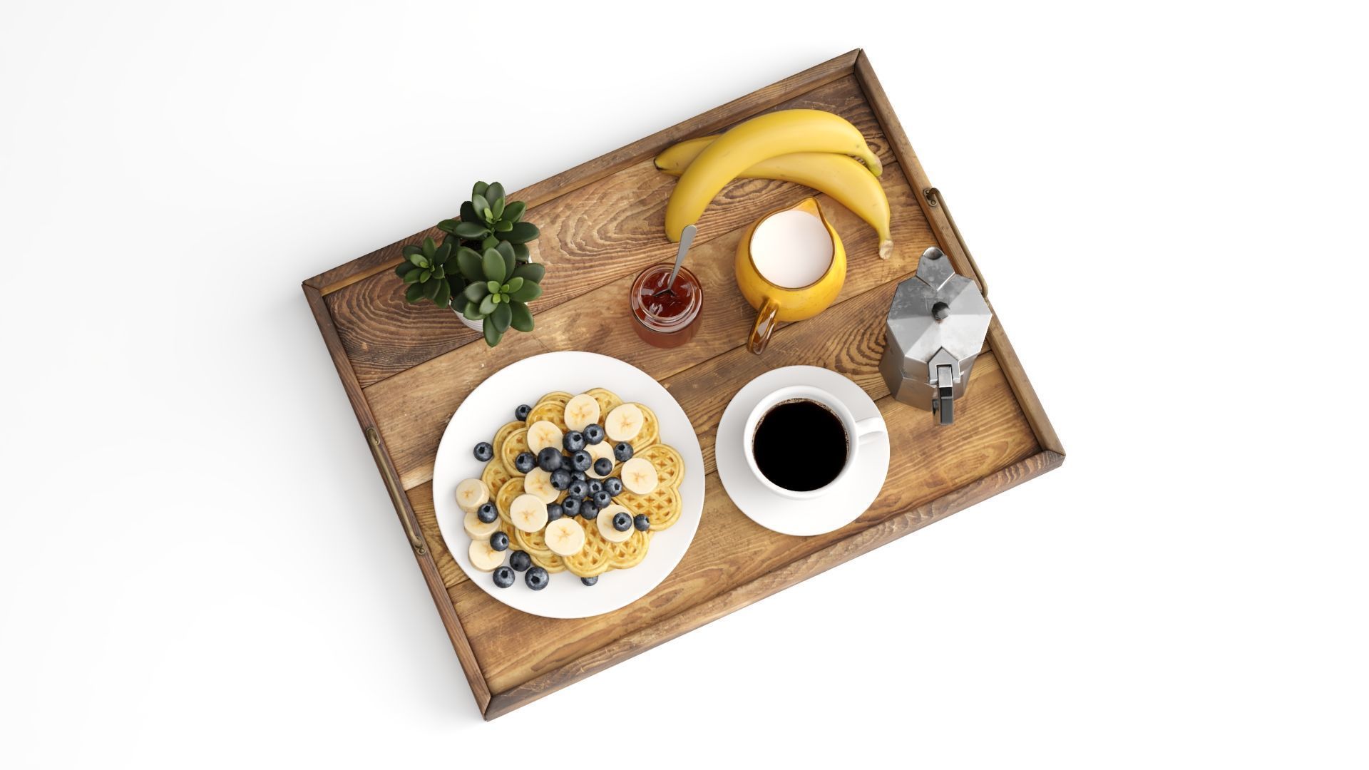 Brekafast Set 3D model_3