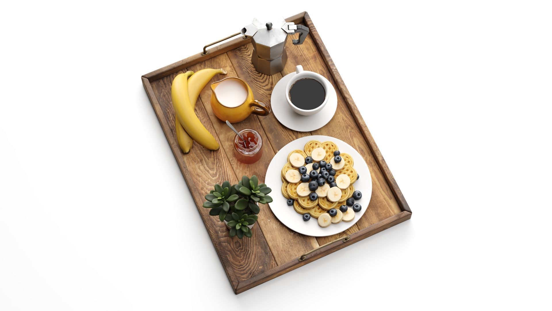 Brekafast Set 3D model_12