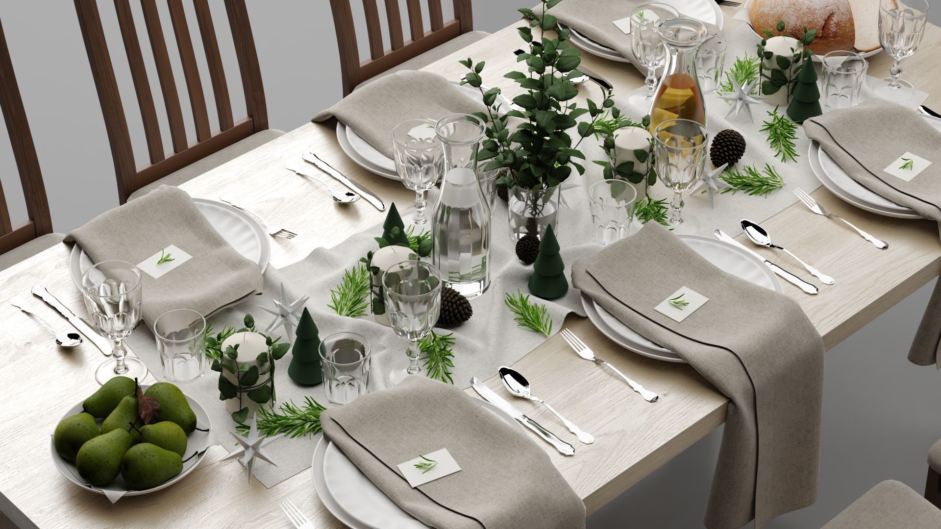 Dining Table 3D model_5