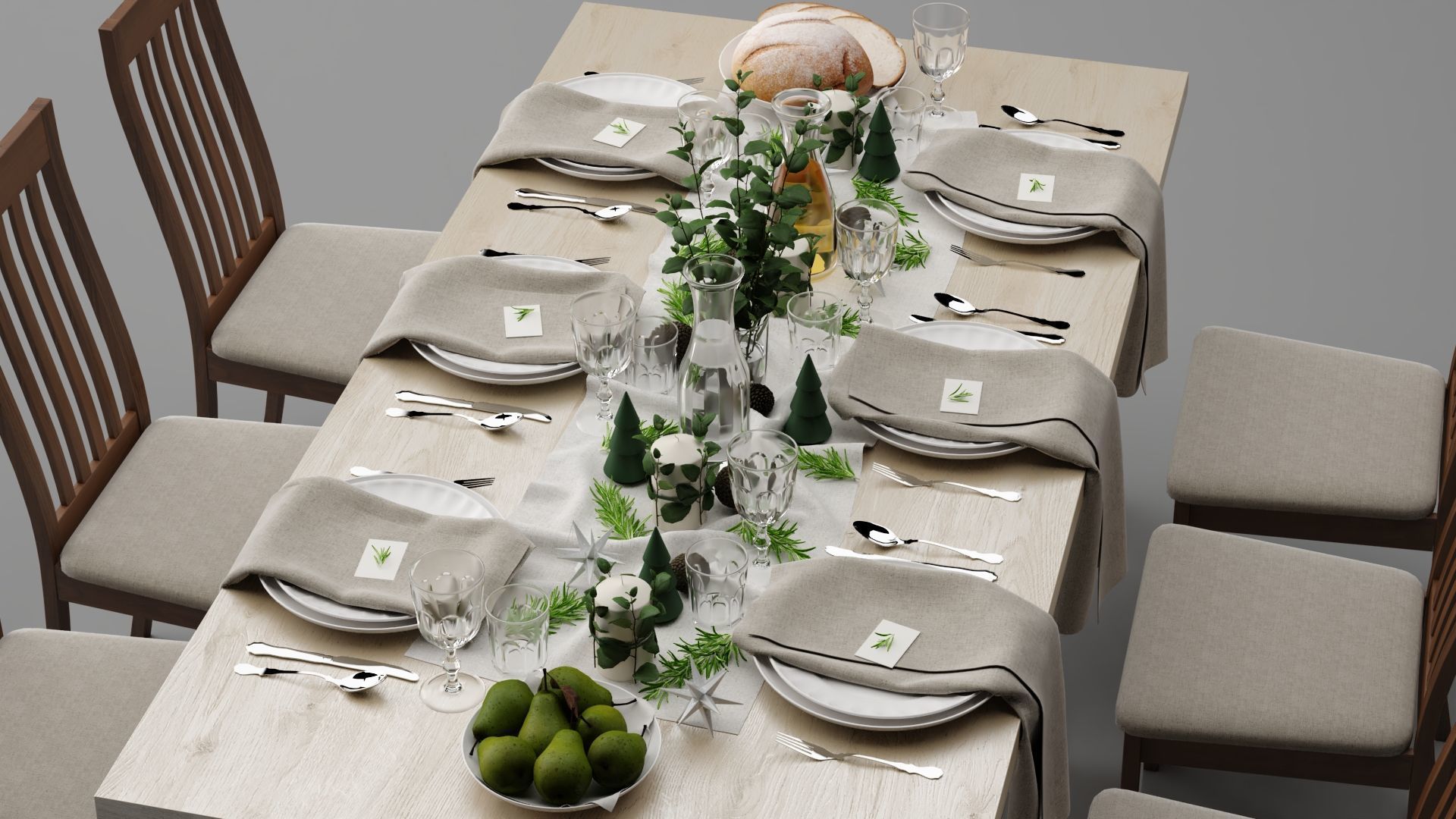 Dining Table 3D model_2