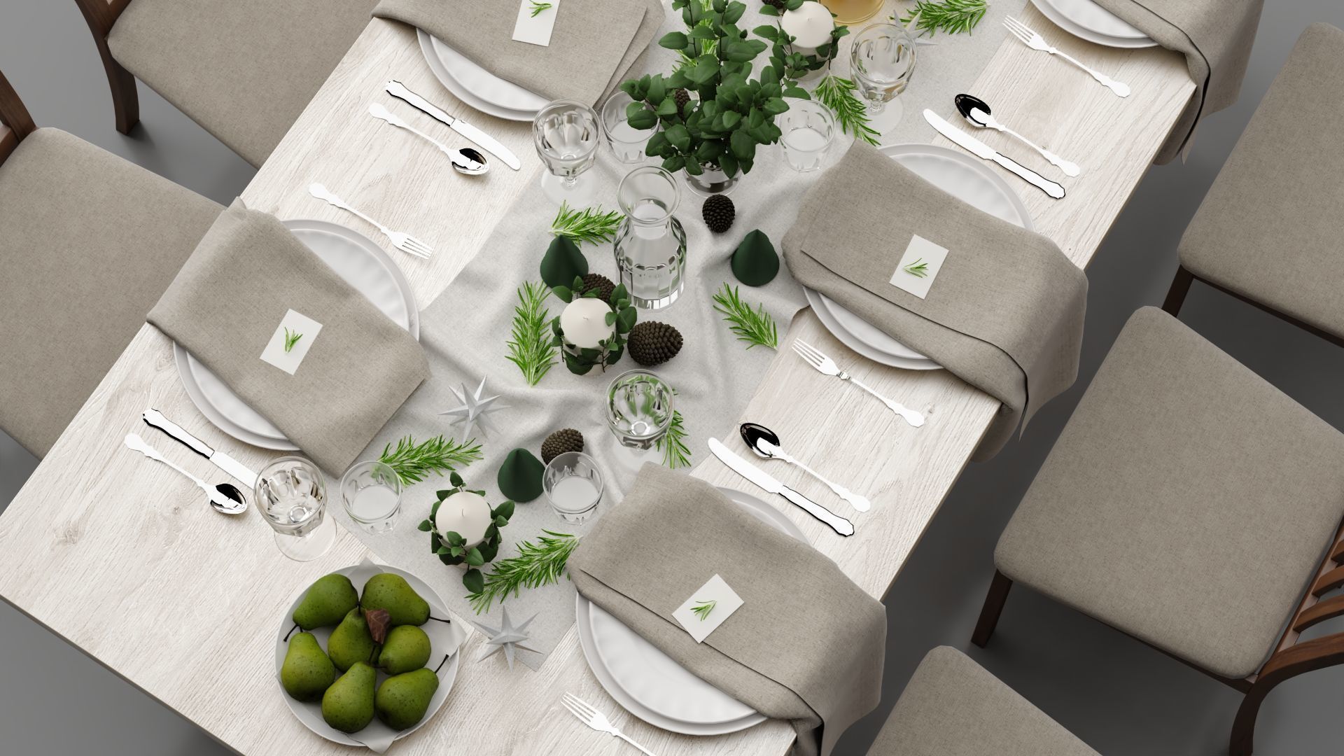 Dining Table 3D model_3