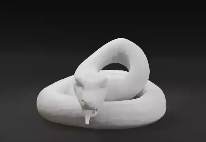 Angry Snake Miniature Printable Model