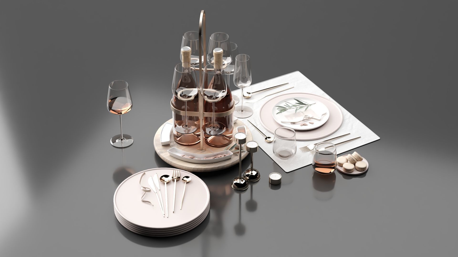 Drink Set 3D model_1
