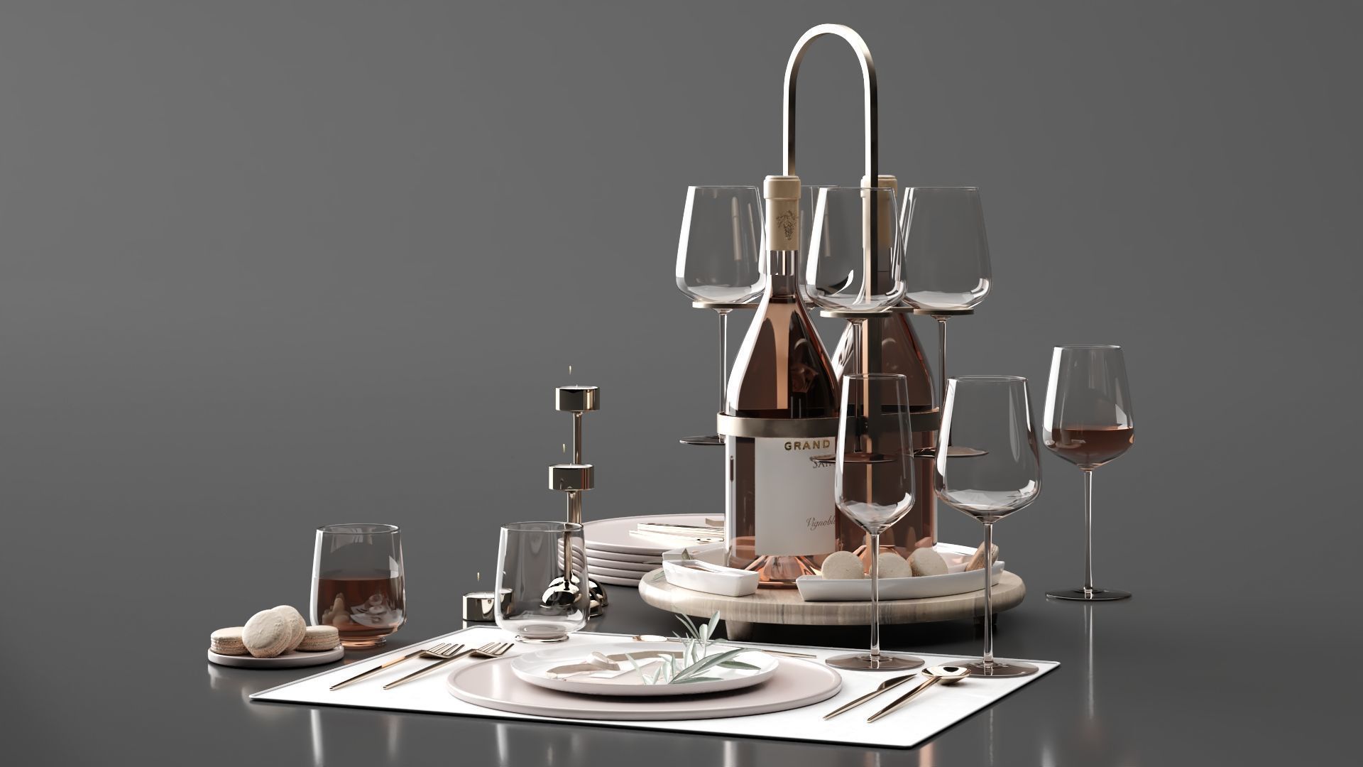 Drink Set 3D model_4