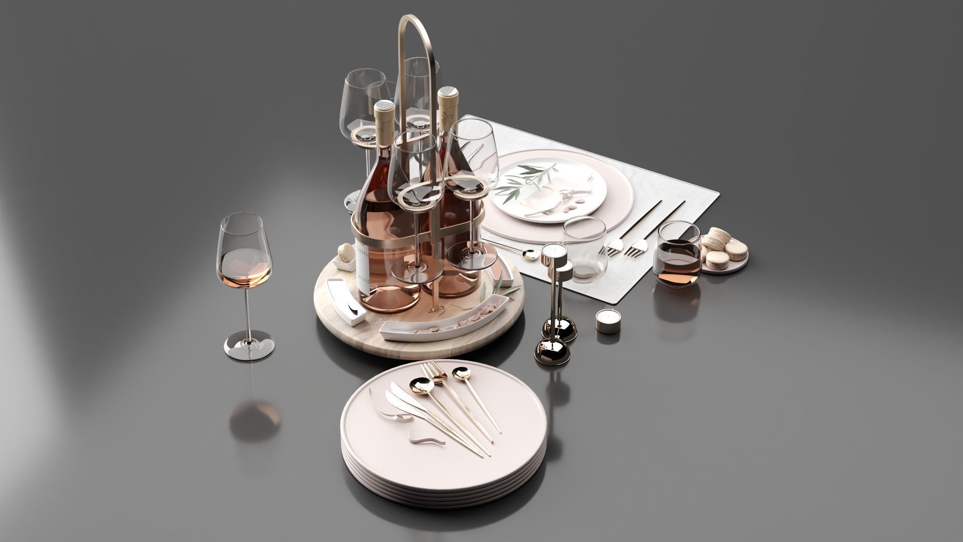 Drink Set 3D model_2