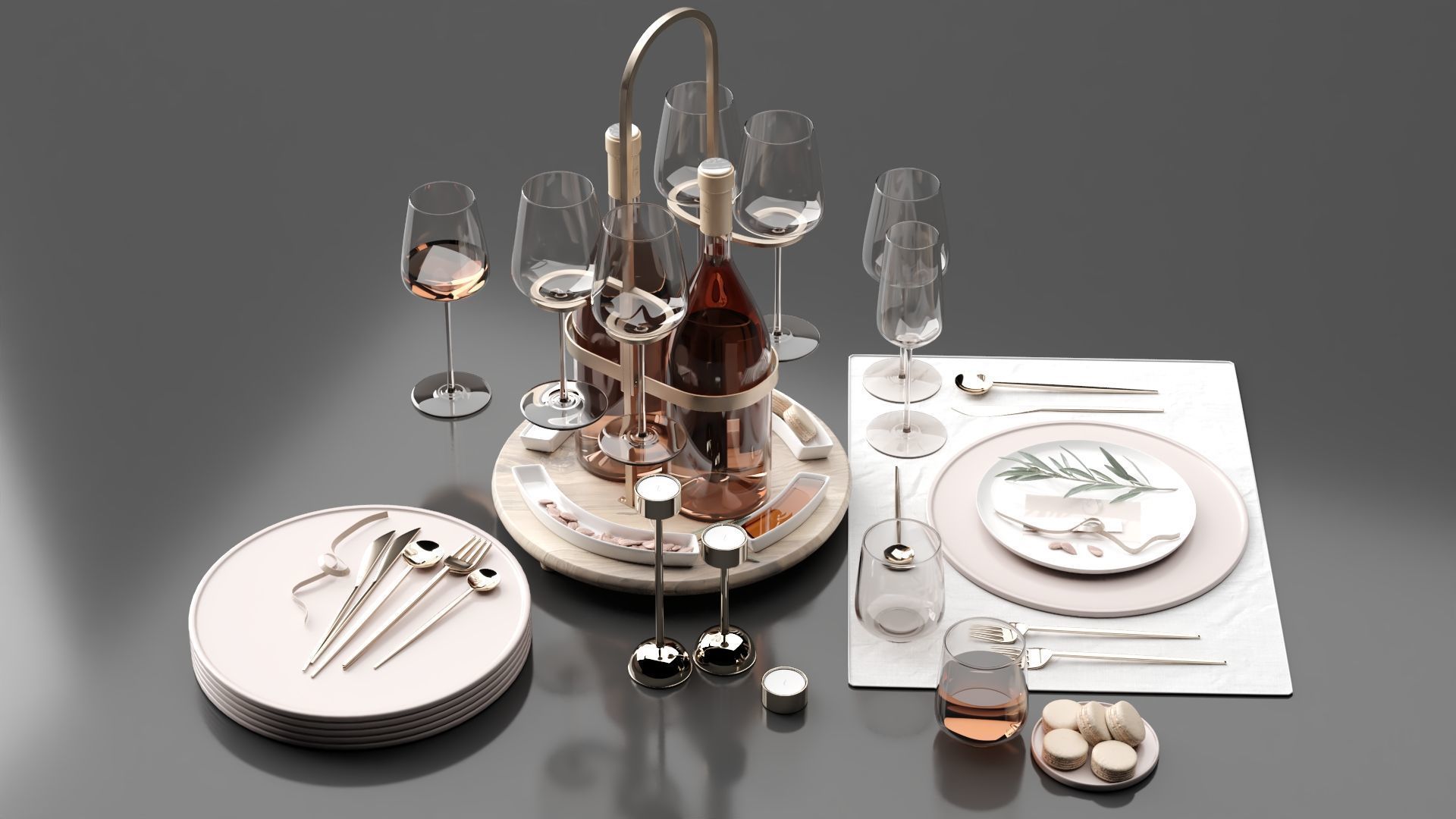Drink Set 3D model_11