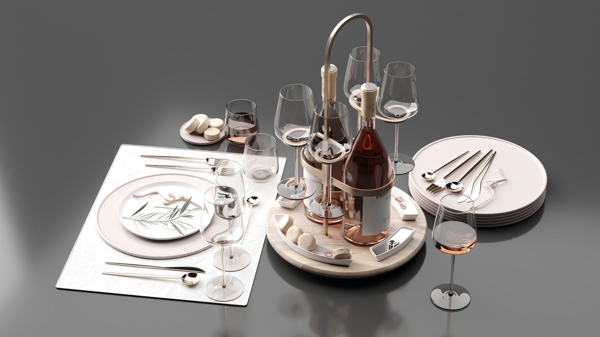 Drink Set 3D model_3