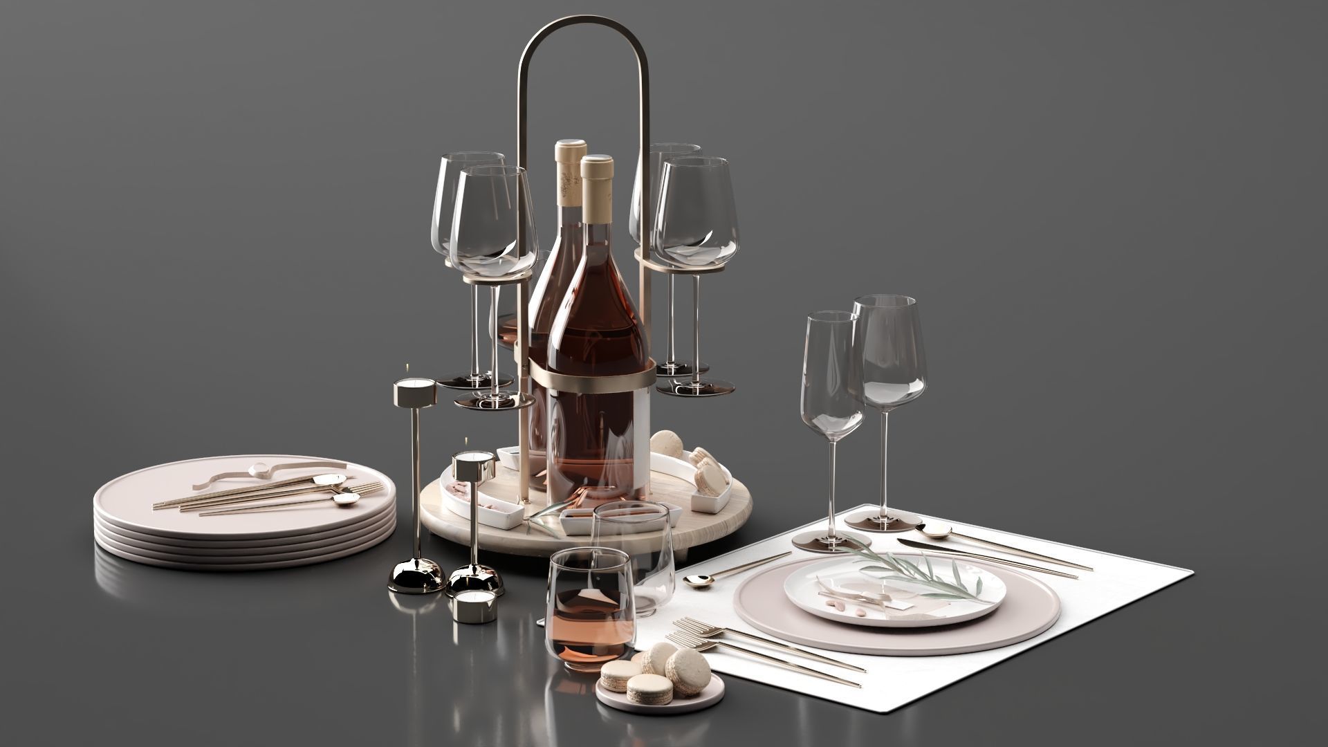 Drink Set 3D model_9
