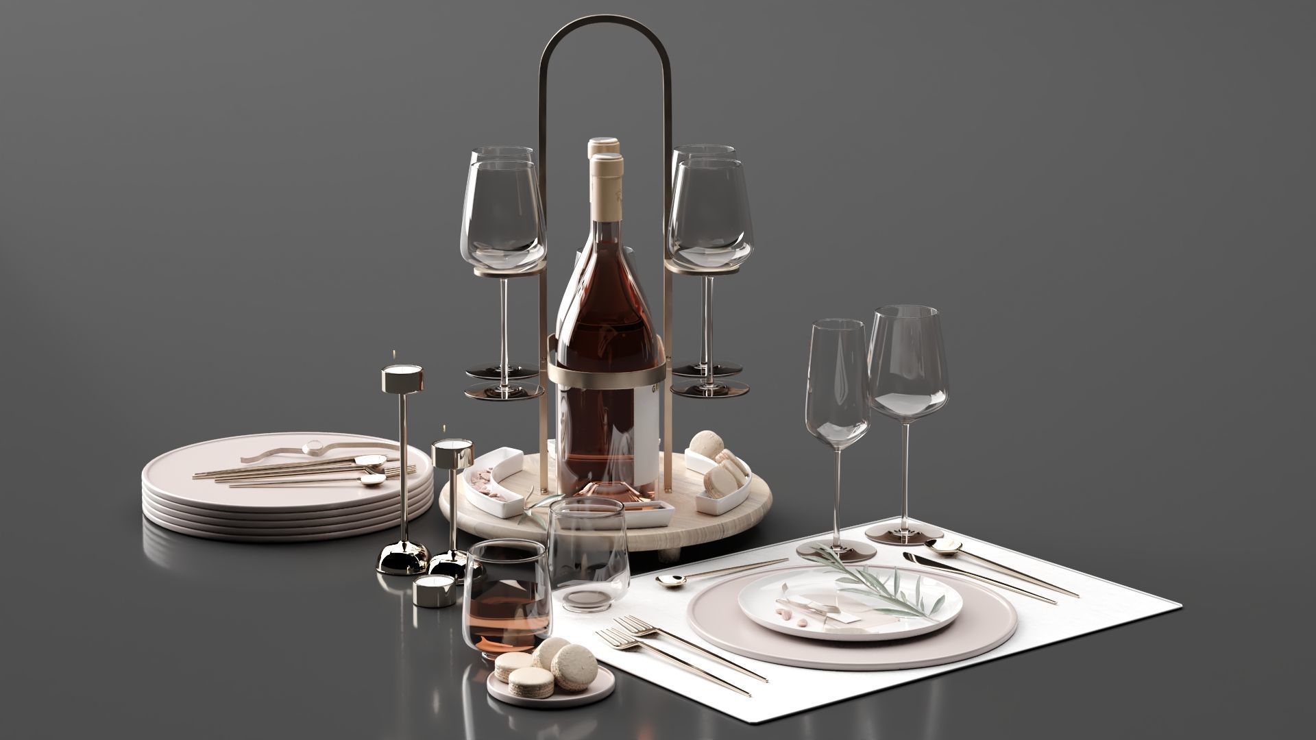 Drink Set 3D model_8