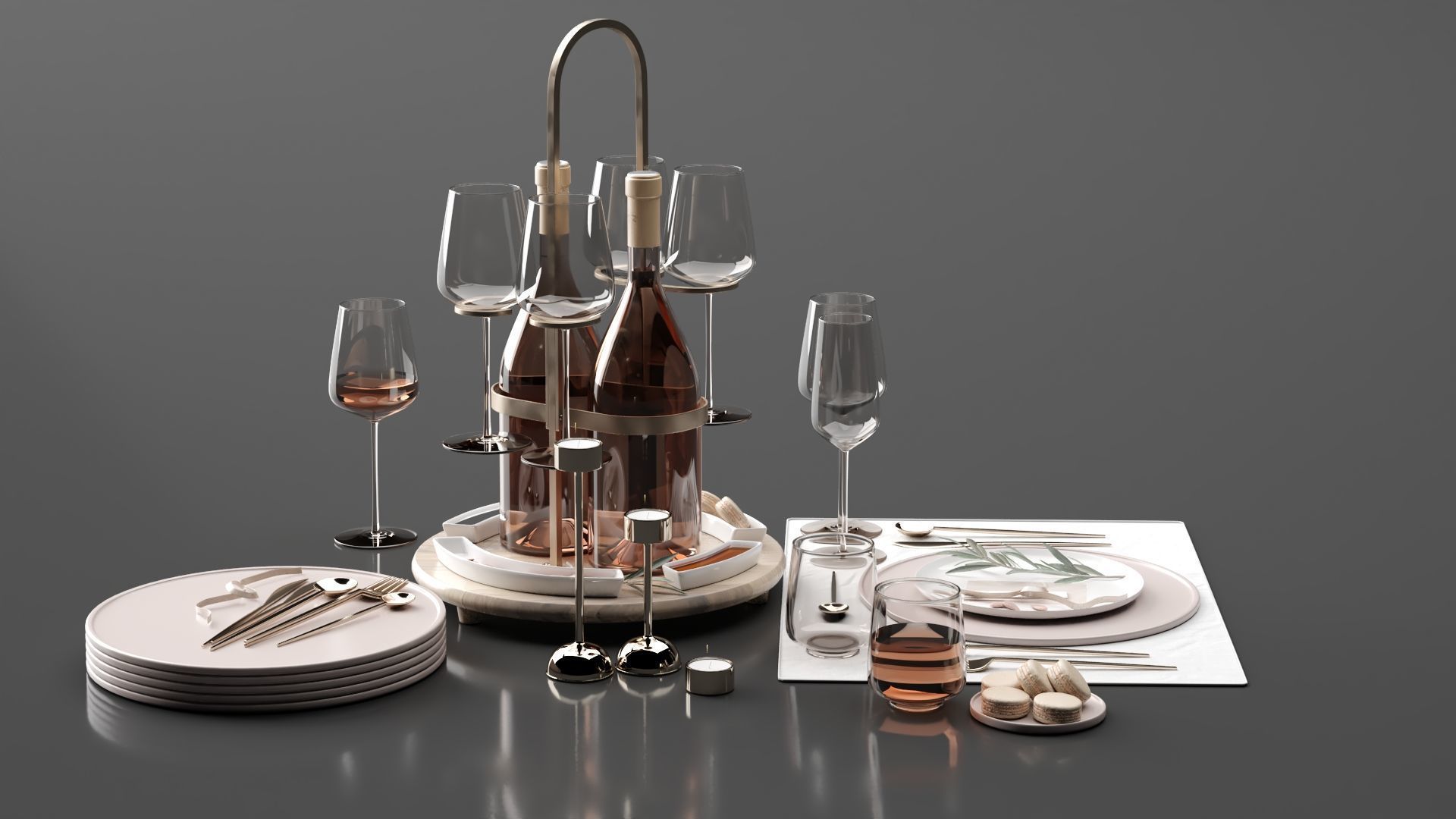 Drink Set 3D model_10