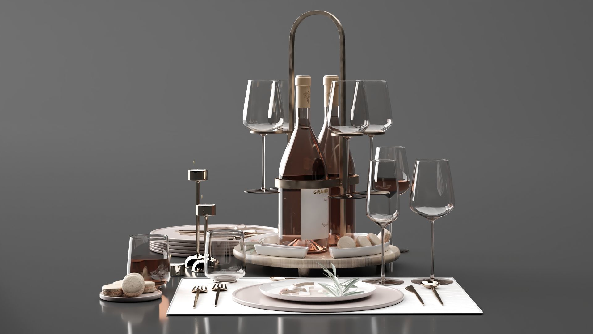 Drink Set 3D model_5