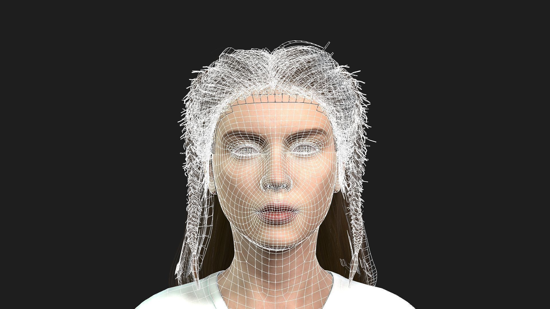 Beautiful 3D girl character fully rigged and game ready 3D model_16