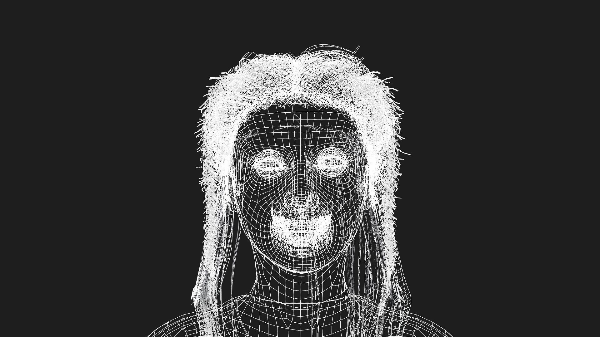 Beautiful 3D girl character fully rigged and game ready 3D model_11