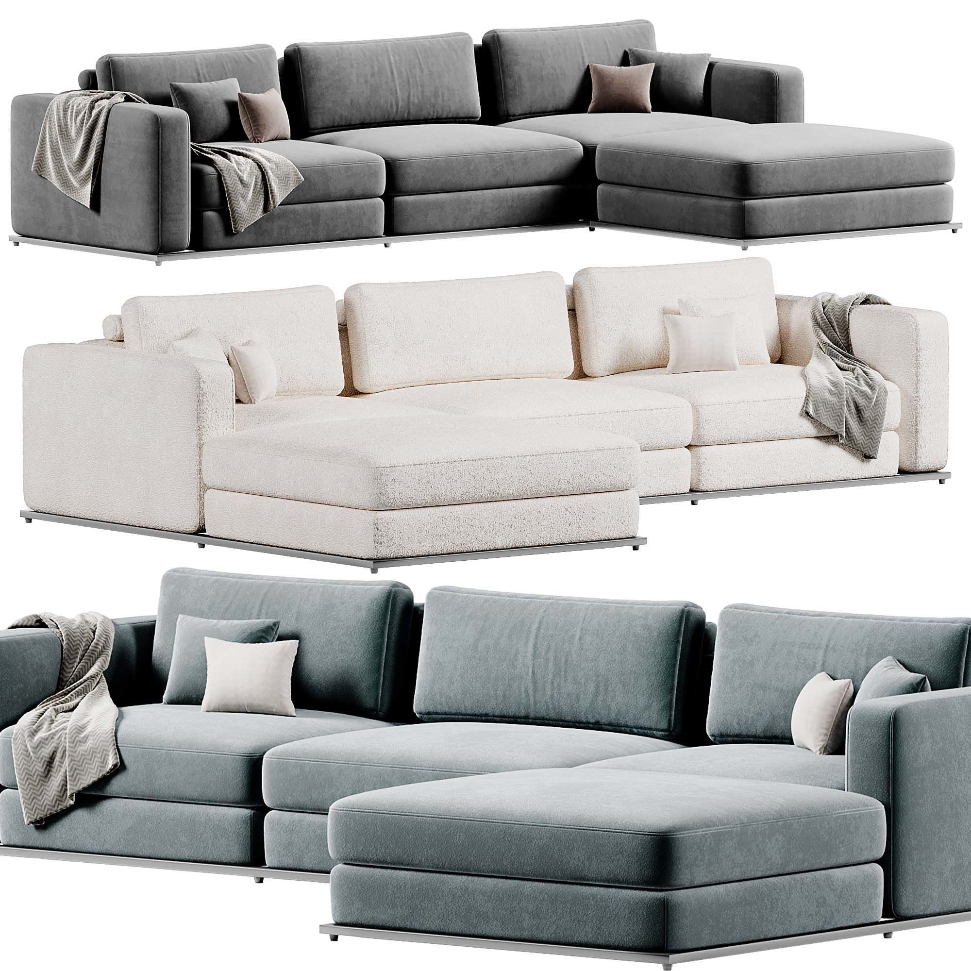 Milo Modular Sectional 3D model_1
