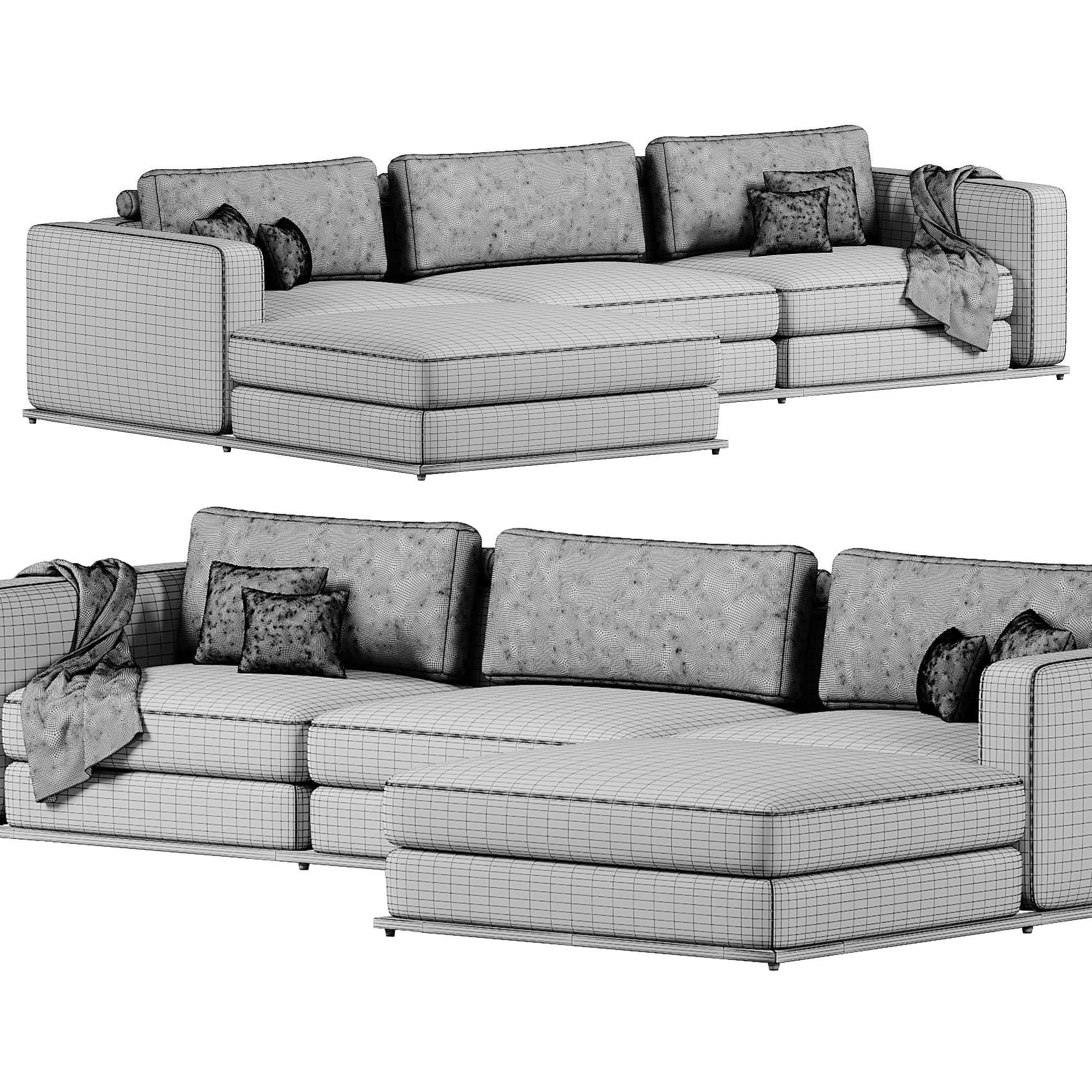 Milo Modular Sectional 3D model_3