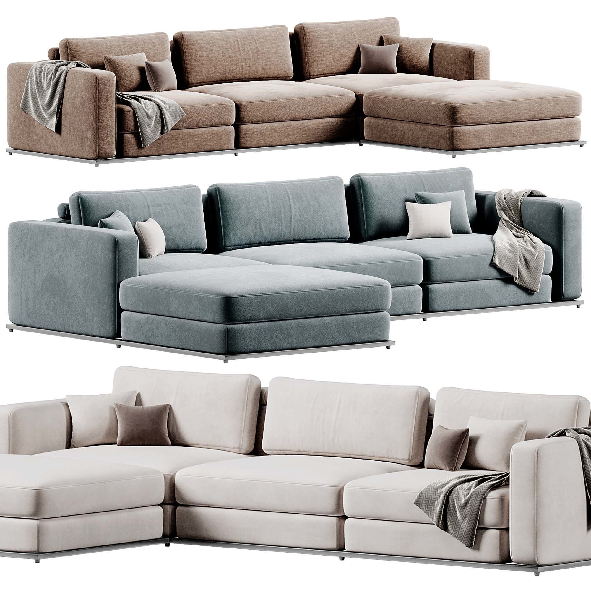 Milo Modular Sectional 3D model_2