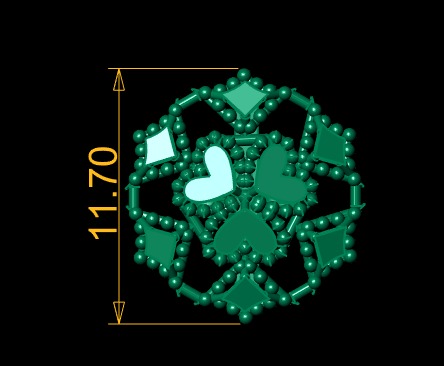 HEART DESIGN EARRING 3D PRINTABLE MODEL 3D print model_4