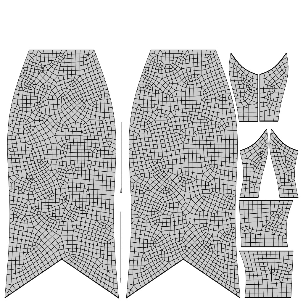 3D Female outfit - 2Piece Silk dress  Low-poly 3D model_43