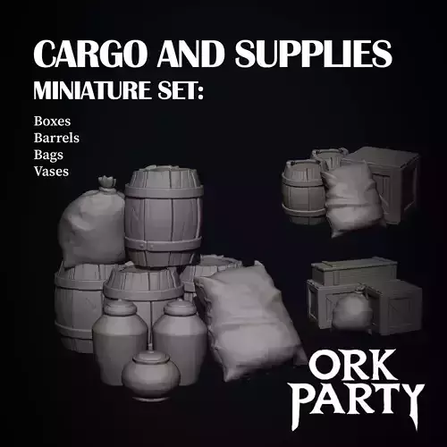 Cargo and Supplies Miniature Set 3D print model