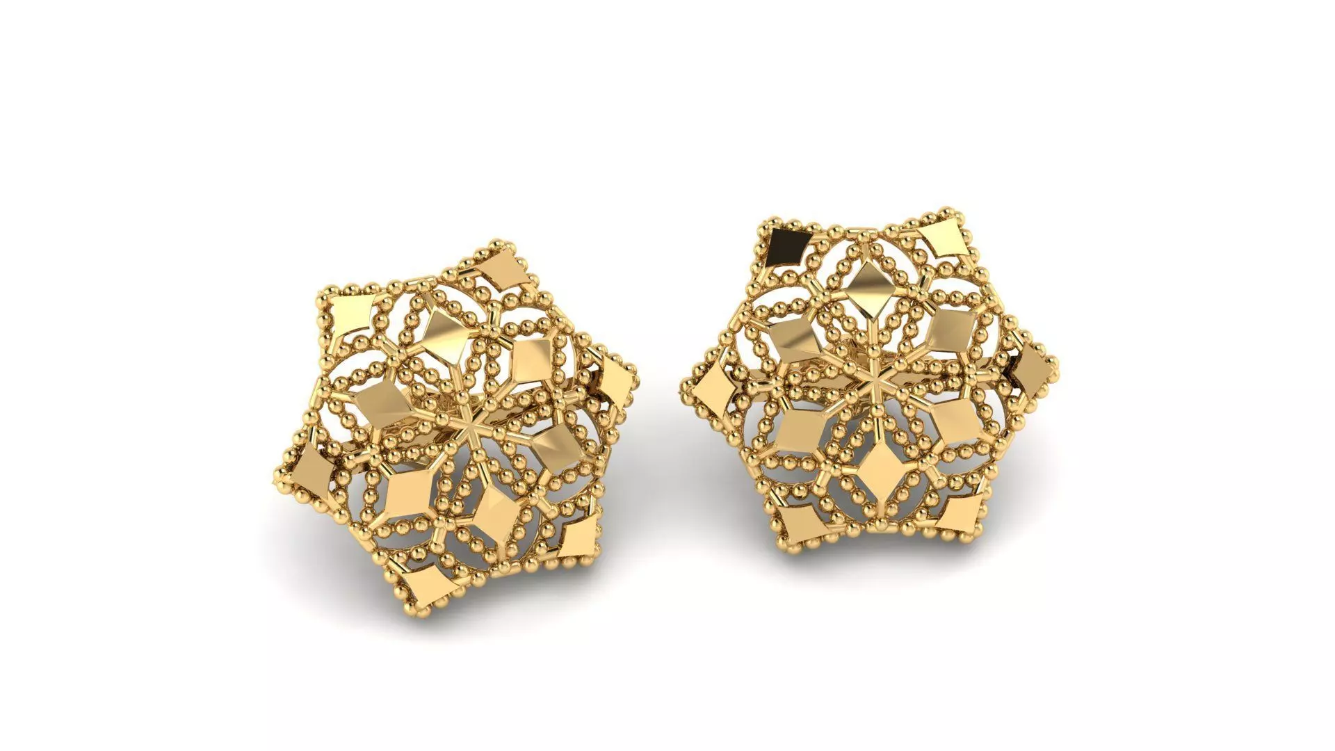 BRASS STAR EARRING 3D PRINTABLE MODEL 3D print model