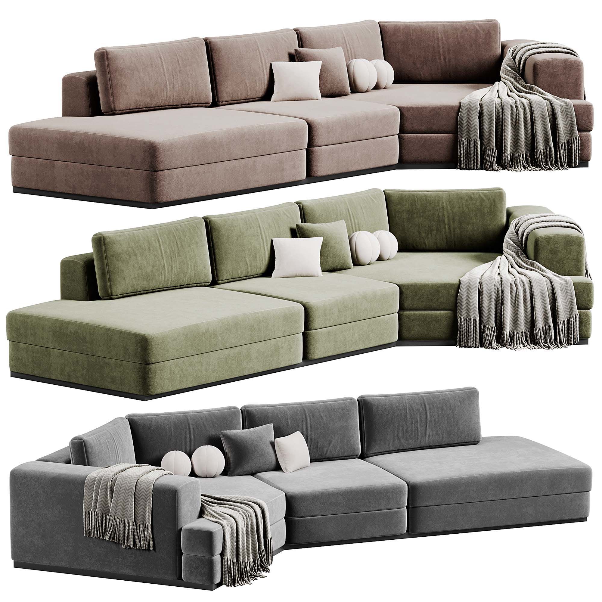 Rene Diagonal Sofa By Mononova 3D model_3