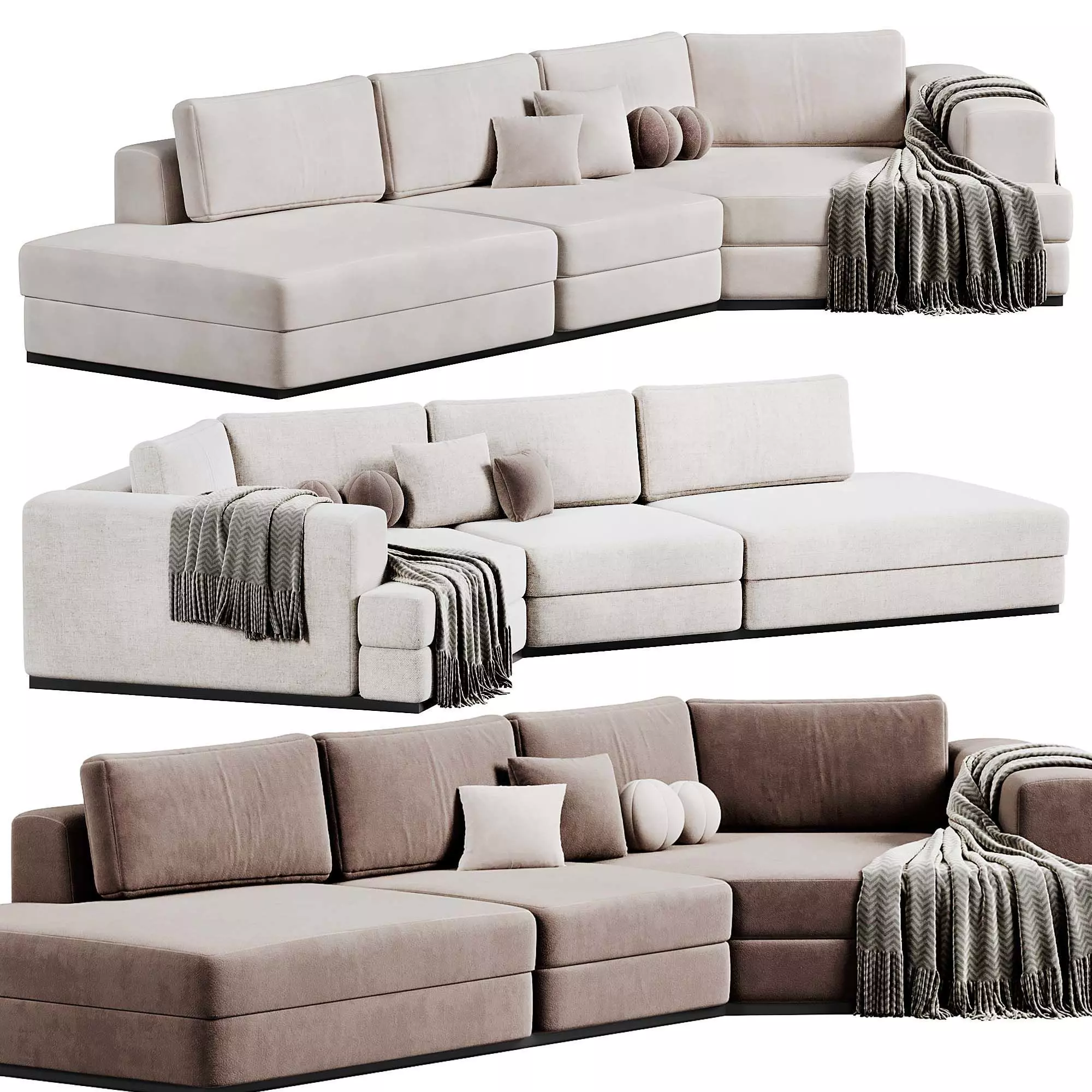 Rene Diagonal Sofa By Mononova 3D model_0