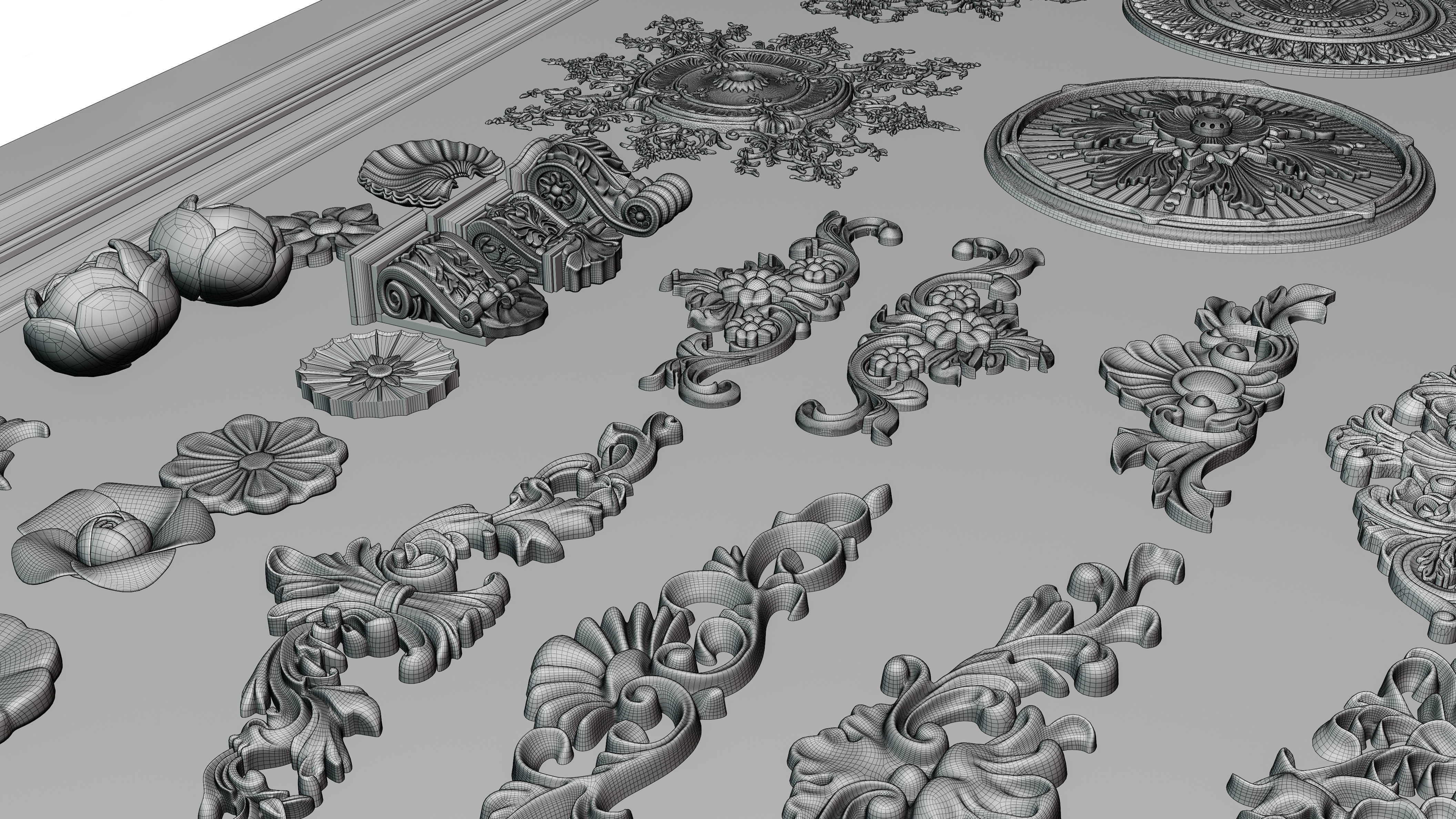 Ornament Molding 3D model_7