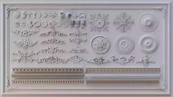 Ornament Moldings 3D model