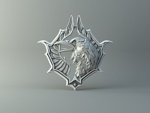 Crow pendant Free 3D print model