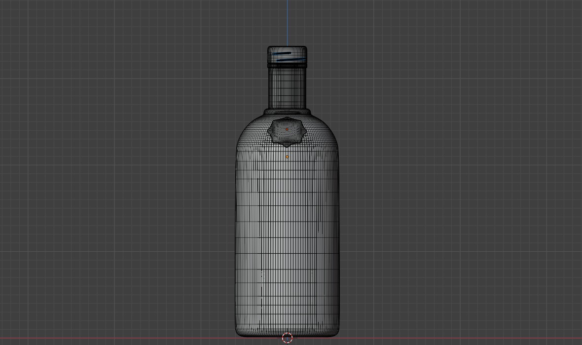 Absolut Vodka bottle 3D model_2