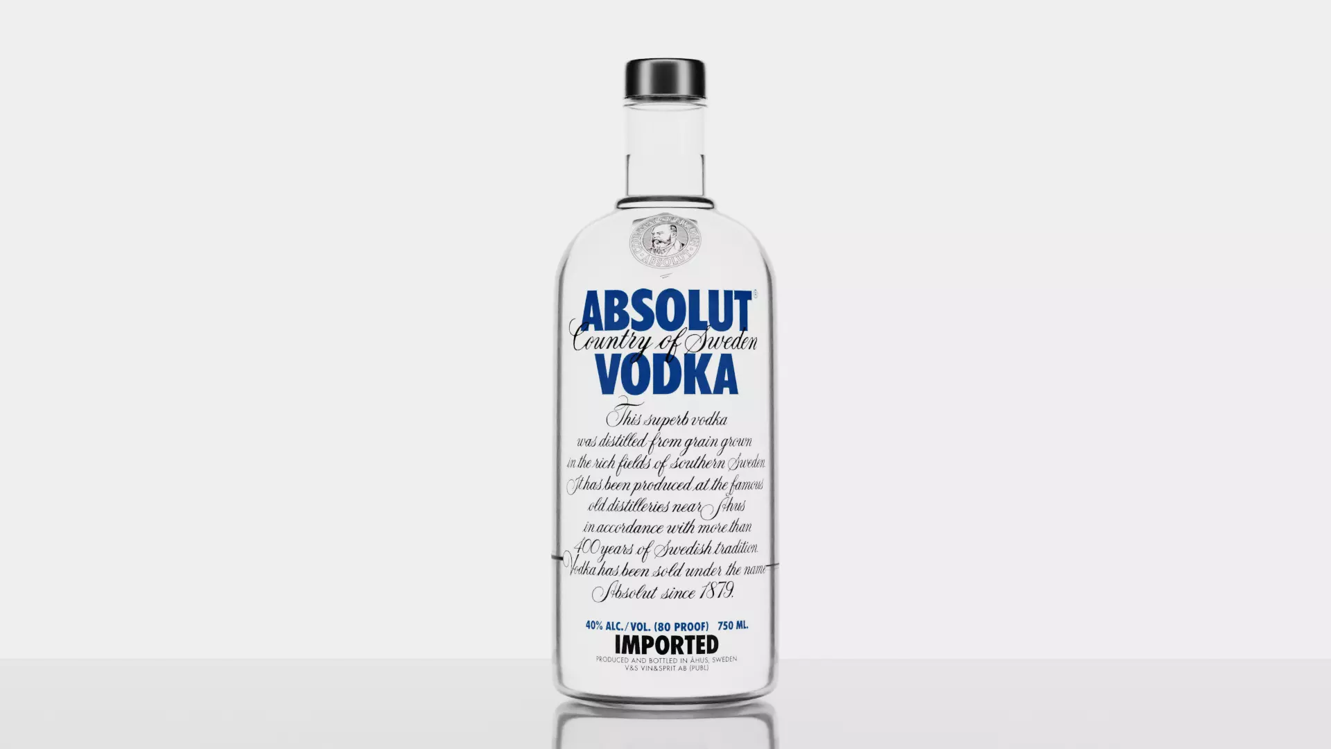 Absolut Vodka bottle 3D model_0