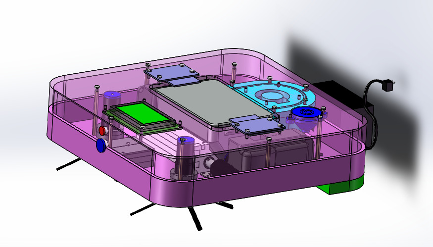 Sweeping Robot Low-poly 3D model_1