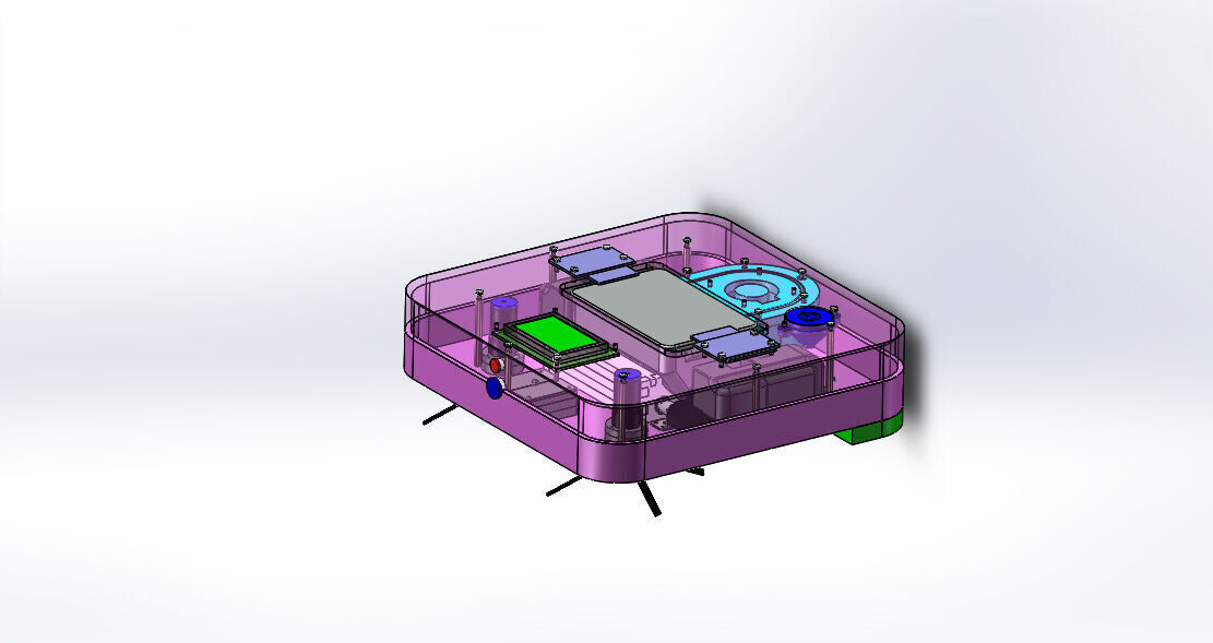 Sweeping Robot Low-poly 3D model_8