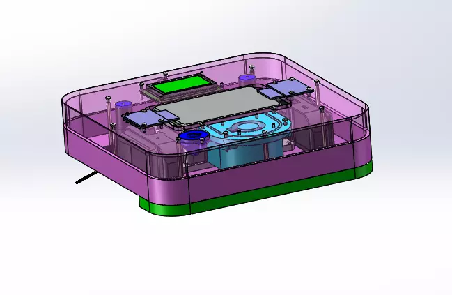 Sweeping Robot Low-poly 3D model_0