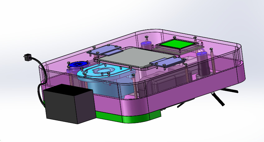 Sweeping Robot Low-poly 3D model_3
