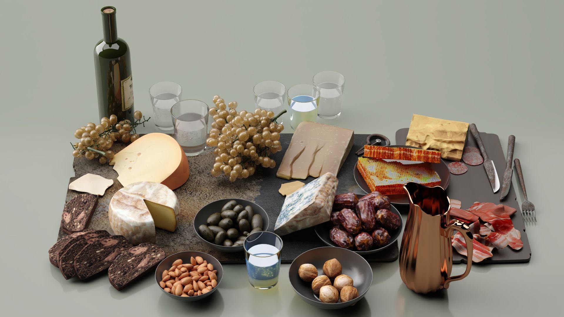 Dinner Set 3D model_9