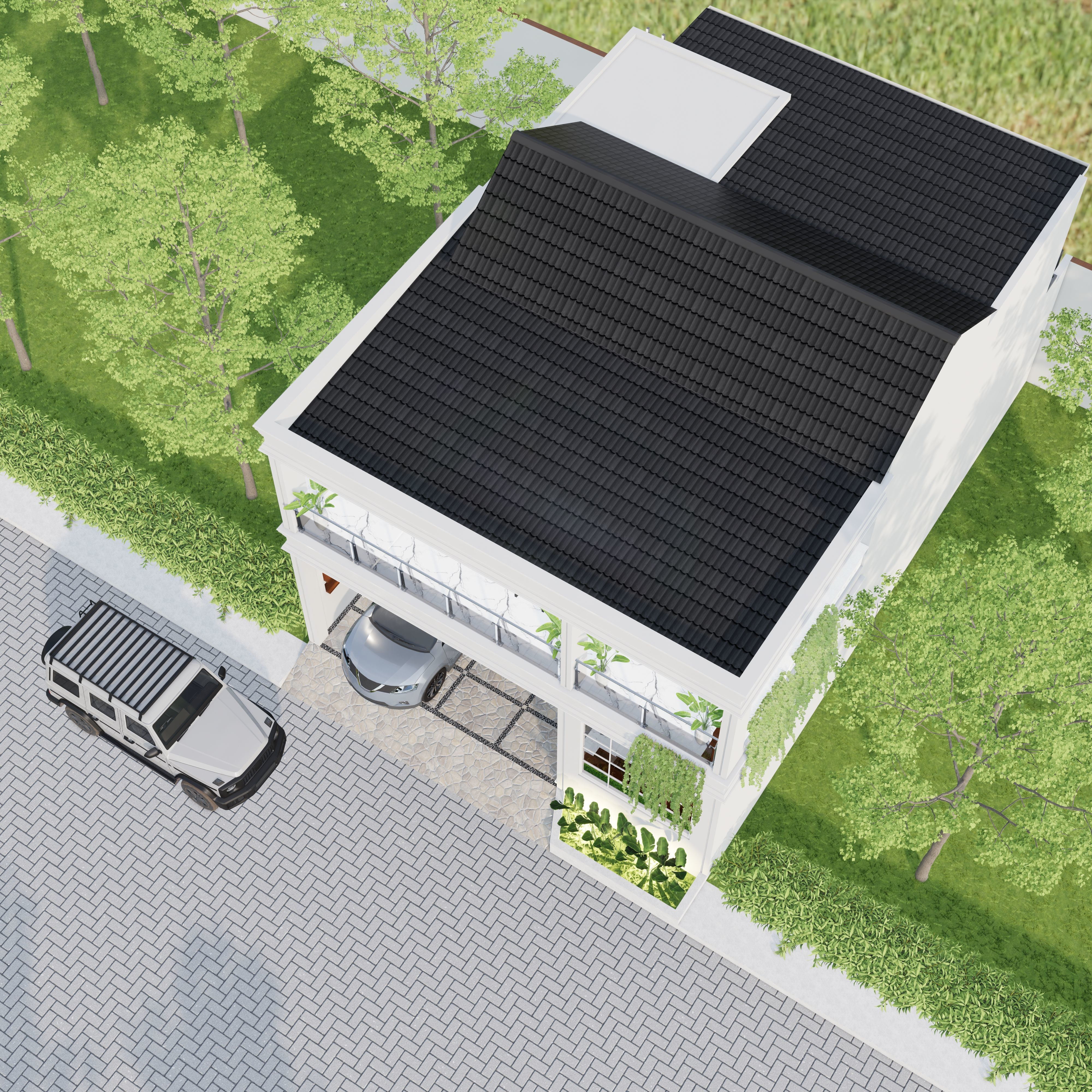 Scene Setting Enscape Exterior Facade Modern 3D model  3D model_3