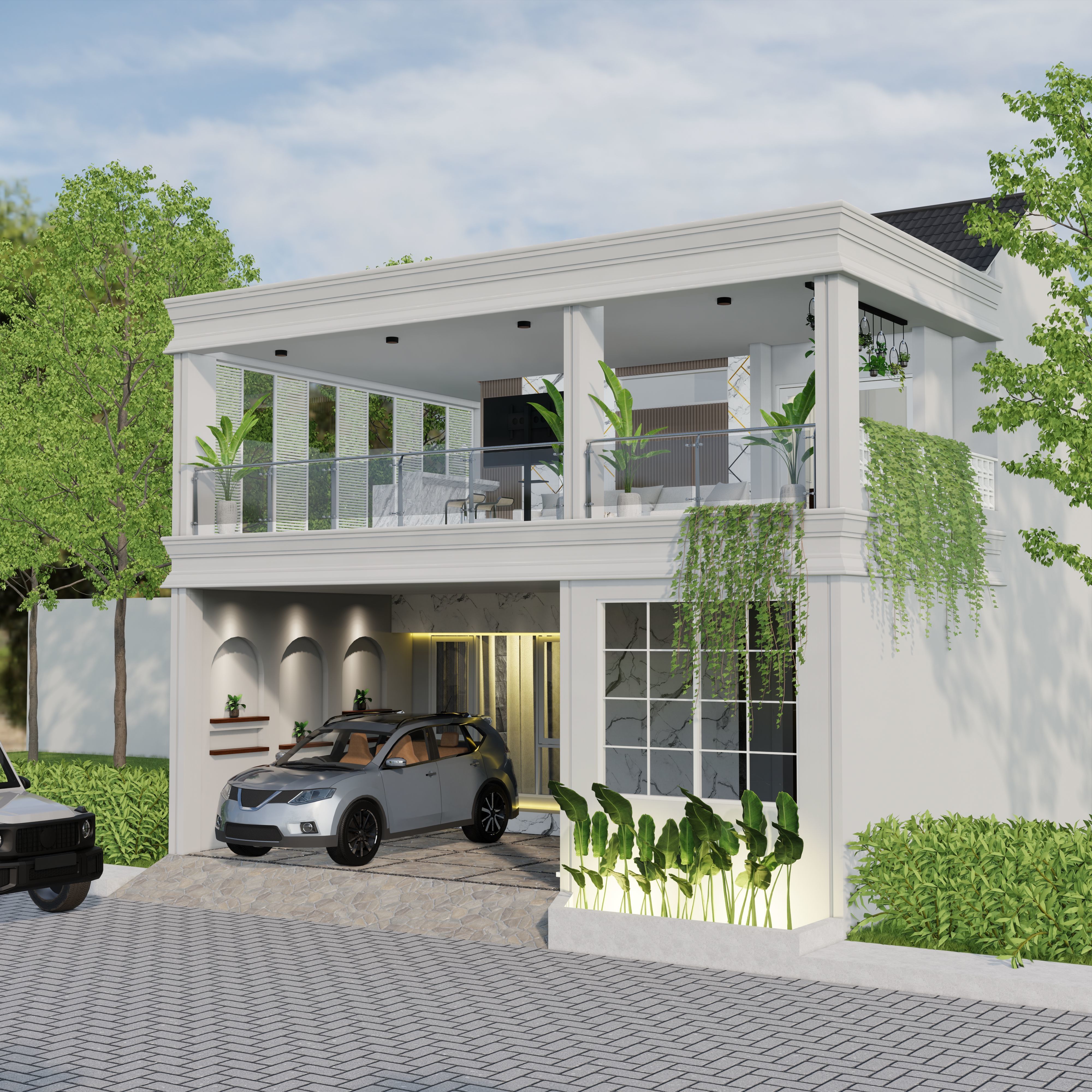 Scene Setting Enscape Exterior Facade Modern 3D model  3D model_2