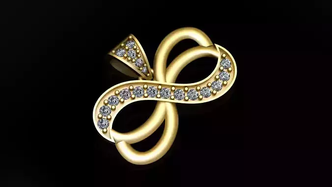 INFINITY PENDANT 3D PRINTABLE MODEL